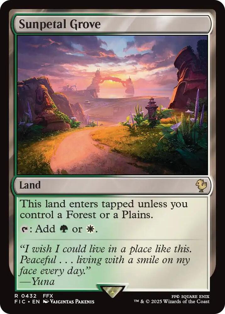 Sunpetal Grove (Surge Foil) - Commander: FINAL FANTASY (FIC) NM *FOIL*
