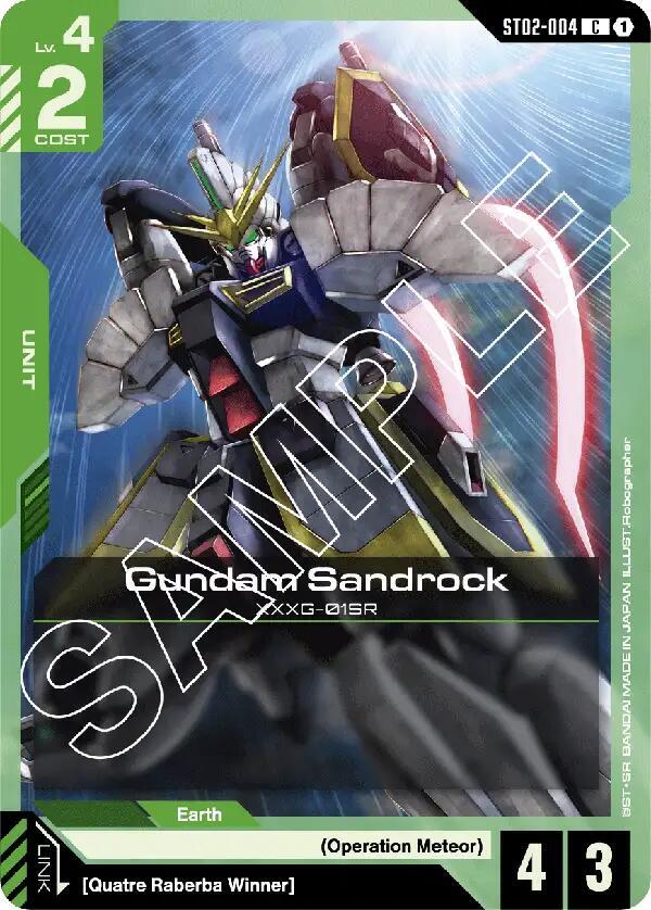 Gundam Sandrock - Starter Deck 02: Wings of Advance (ST02) NM