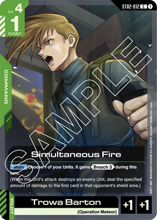 Simultaneous Fire - Starter Deck 02: Wings of Advance (ST02) NM