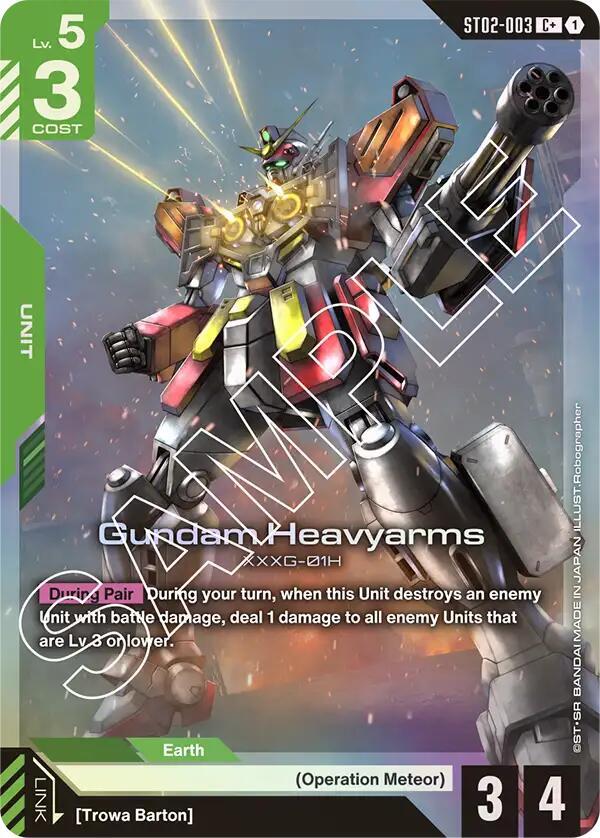 Gundam Heavyarms (C+) - Starter Deck 02: Wings of Advance (ST02) NM *FOIL*