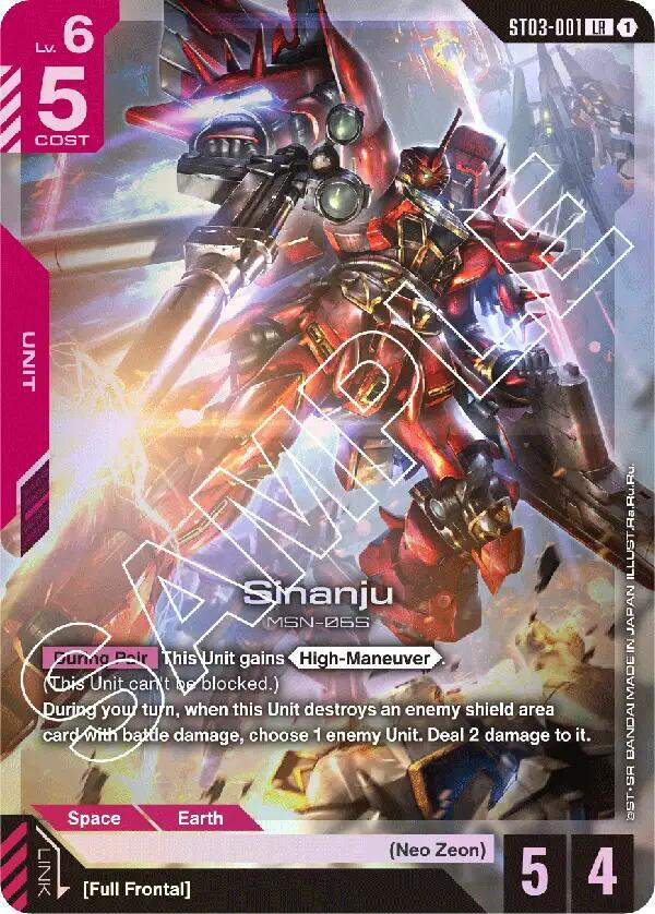 Sinanju - Starter Deck 03: Zeon's Rush (ST03) NM *FOIL*
