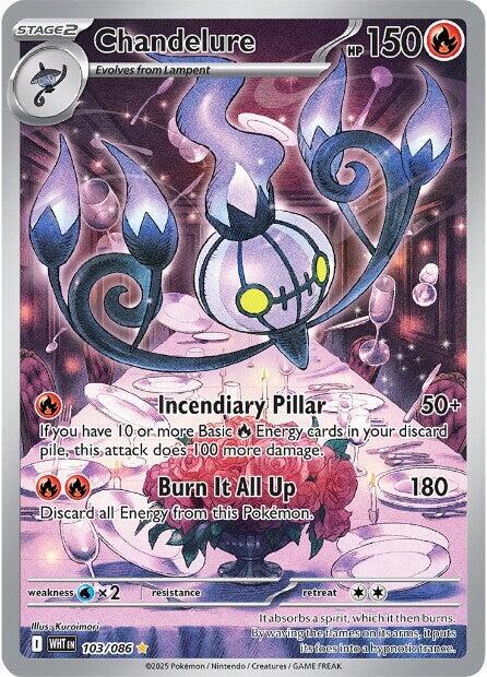 Chandelure - 103/086 - SV: White Flare (WHT) NM *FOIL*