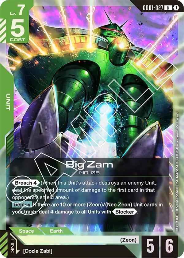 Big Zam - Newtype Rising (GD01) NM *FOIL*