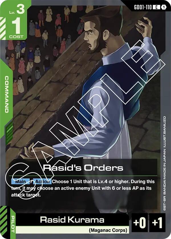 Rasid's Orders - Newtype Rising (GD01) NM