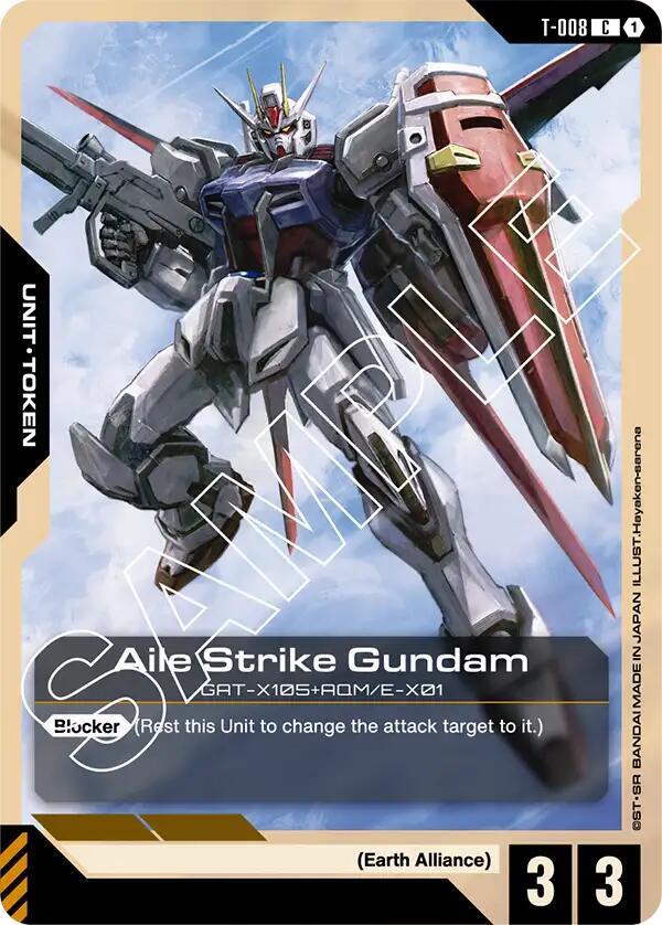 Aile Strike Gundam (T-008) Token - Newtype Rising (GD01) NM