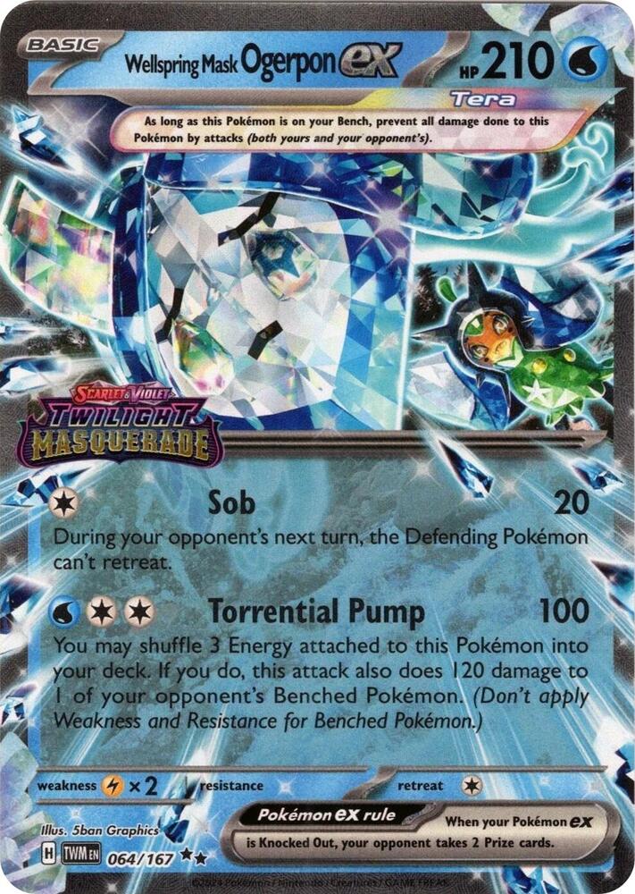 Wellspring Mask Ogerpon ex (Twilight Masquerade Stamp) - Miscellaneous Cards & Products (MCAP) NM *FOIL*