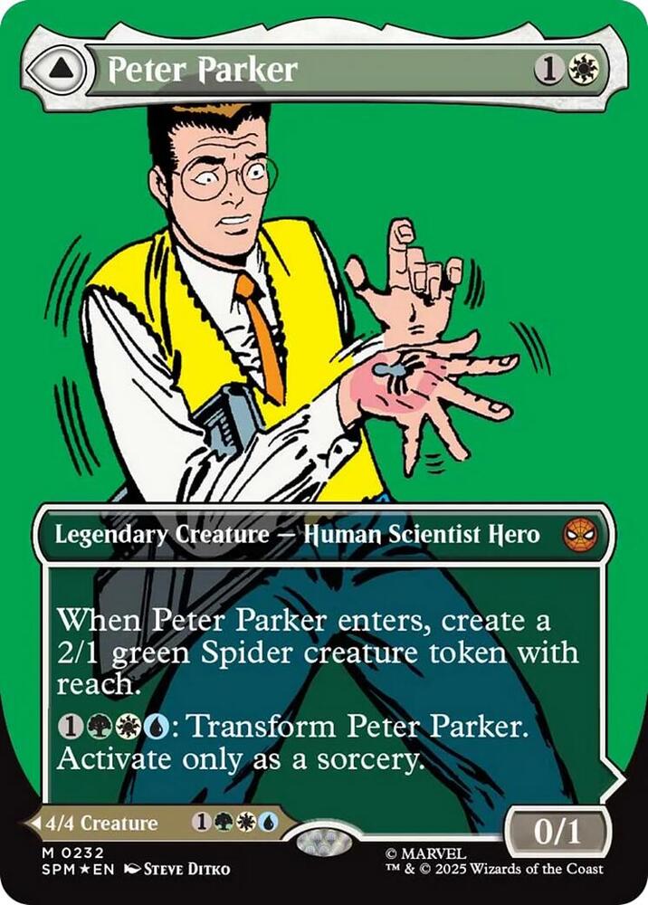 Peter Parker (0232) (Borderless) - Marvel's Spider-Man (SPM) NM *FOIL*