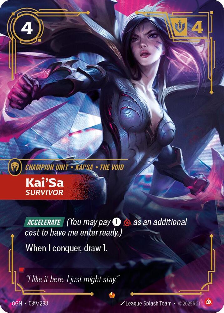 Kai'Sa - Survivor - Origins (OGN) NM *FOIL*
