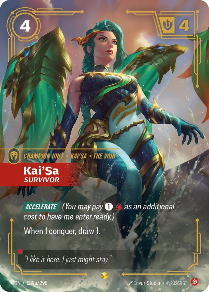 Kai'Sa, Survivor (Alternate Art) - Origins (OGN) NM *FOIL*