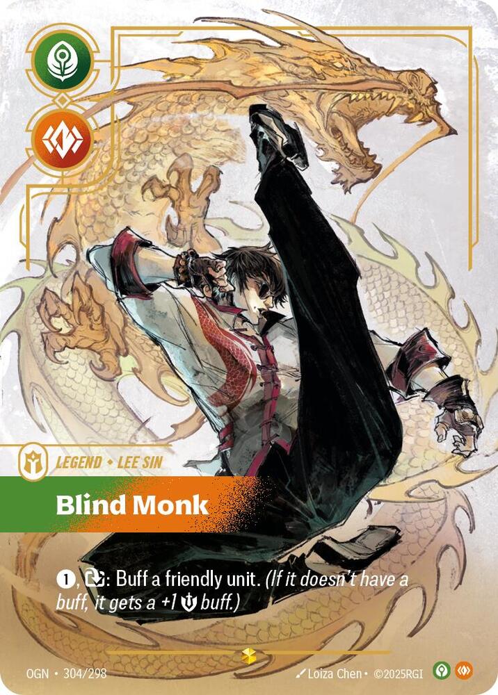 Lee Sin - Blind Monk (Overnumbered) - Origins (OGN) NM *FOIL*