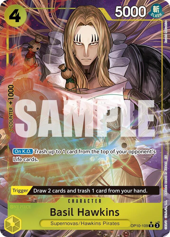 Basil Hawkins - OP10-109 (Alternate Art) - Premium Booster -The Best- Vol. 2 (PRB-02) NM *FOIL*