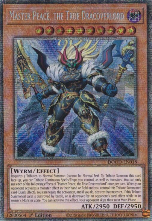 Master Peace, the True Dracoverlord (Starlight Rare) - Doom of Dimensions (DOOD) NM