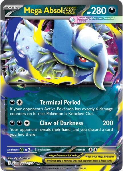Mega Absol ex - 086/132 - ME01: Mega Evolution (MEG) NM *FOIL*