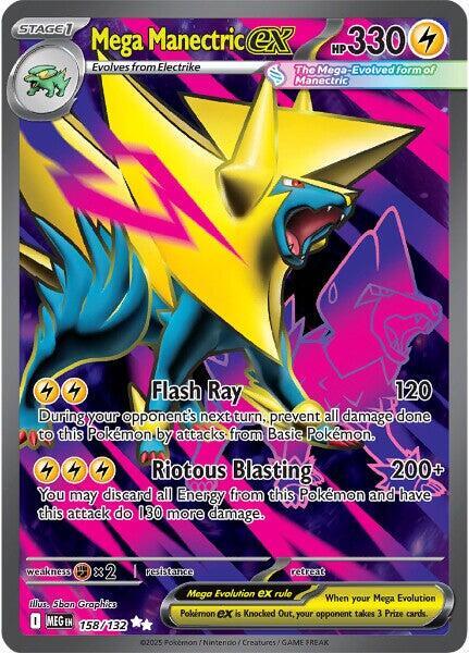 Mega Manectric ex - 158/132 - ME01: Mega Evolution (MEG) NM *FOIL*