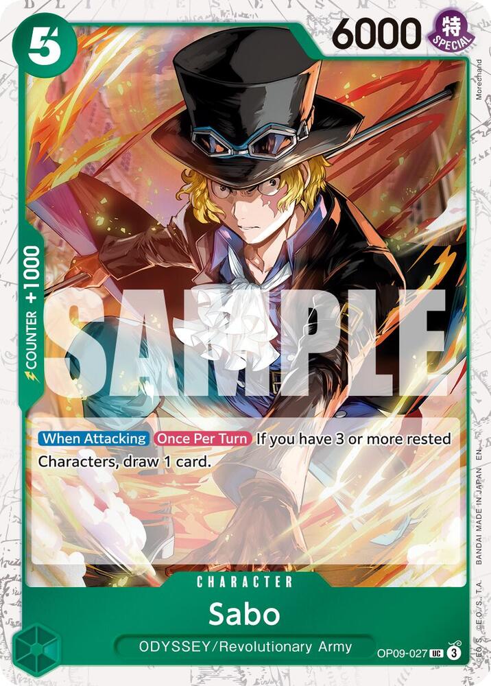 Sabo - OP09-027 (Pirate Foil) - Premium Booster -The Best- Vol. 2 (PRB-02) NM *FOIL*