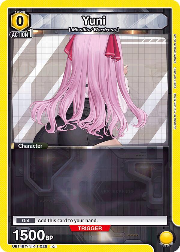 Yuni (025) (Box Topper Foil) - UE14BT: GODDESS OF VICTORY: NIKKE (UE14BT) NM *FOIL*