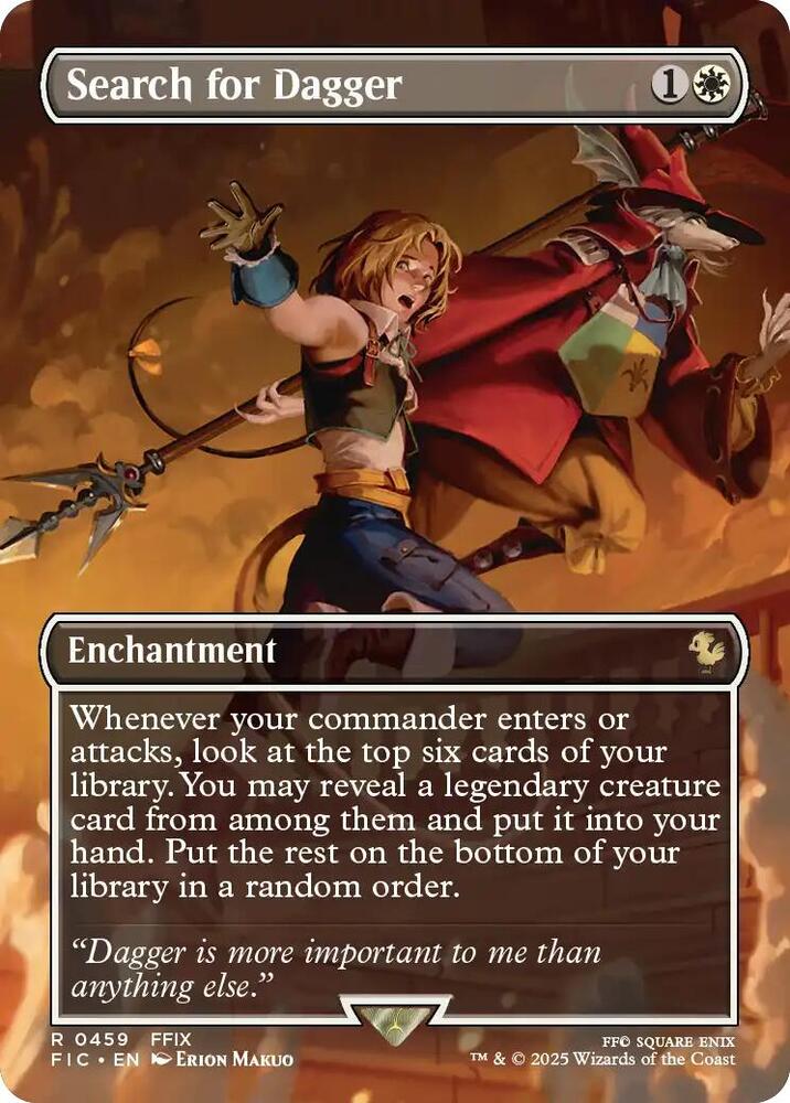 Search for Dagger (Borderless) - Commander: FINAL FANTASY (FIC) NM *FOIL*