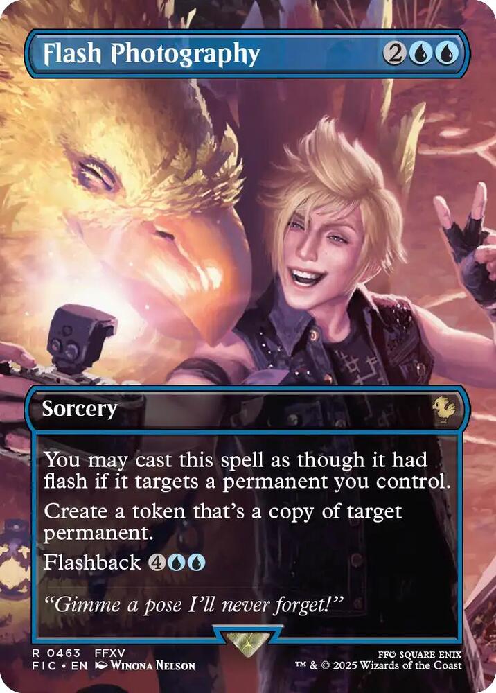 Flash Photography (Borderless) - Commander: FINAL FANTASY (FIC) NM *FOIL*