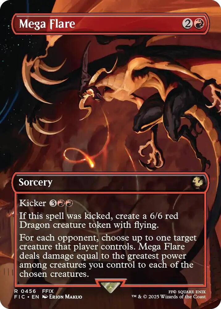 Mega Flare (Borderless) - Commander: FINAL FANTASY (FIC) NM *FOIL*