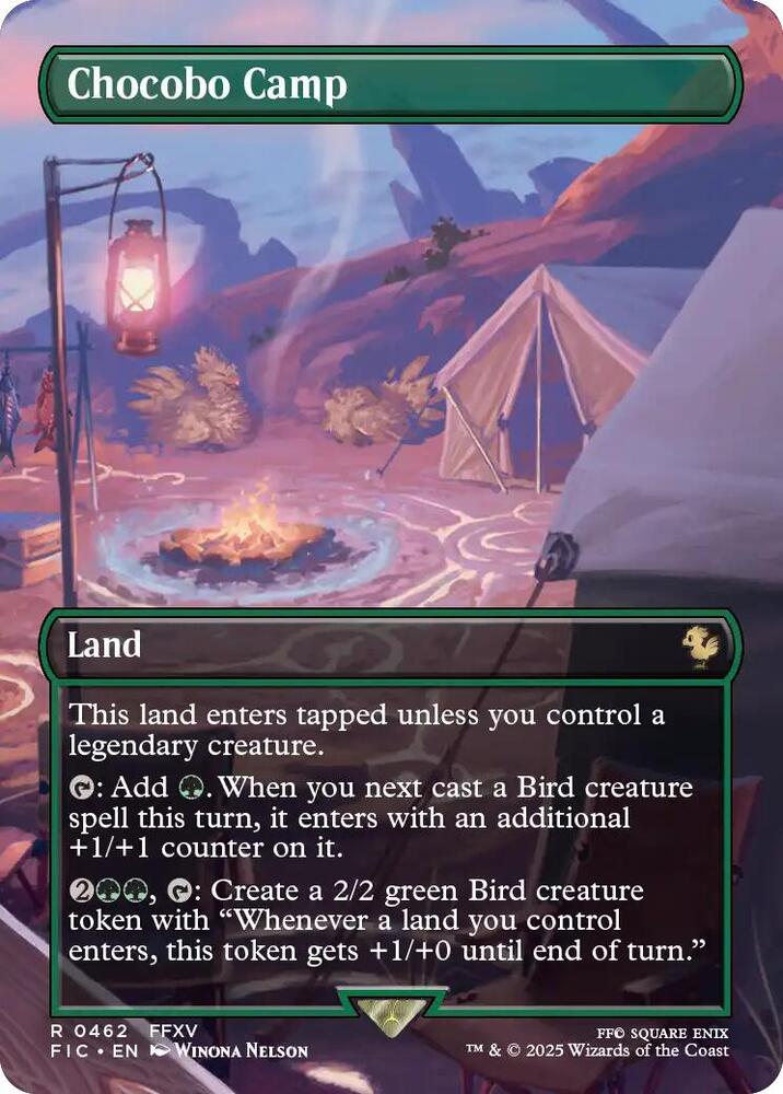 Chocobo Camp (Borderless) - Commander: FINAL FANTASY (FIC) NM *FOIL*