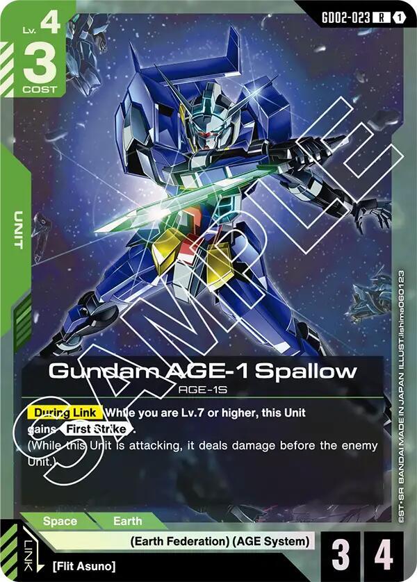 Gundam AGE-1 Spallow - Dual Impact (GD02) NM *FOIL*
