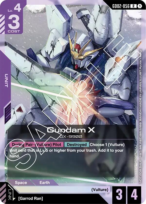 Gundam X (GD02-056) (Store Tournament Participant Pack 02) - Gundam Promotional Cards (GCG-PR) NM *FOIL*