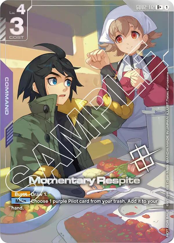 Momentary Respite (Store Tournament Winner Pack 02) - Gundam Promotional Cards (GCG-PR) NM *FOIL*