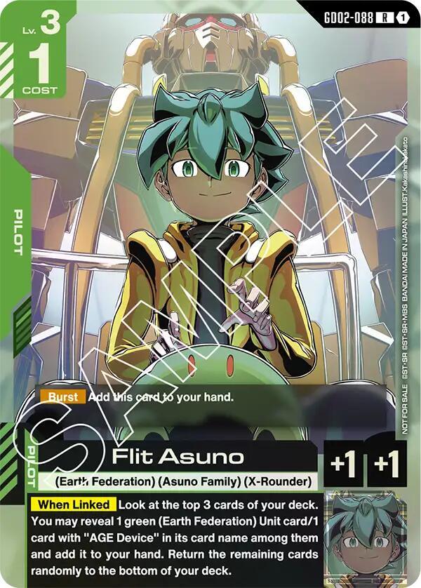 Flit Asuno (GD02 Release Event) - Gundam Promotional Cards (GCG-PR) NM *FOIL*