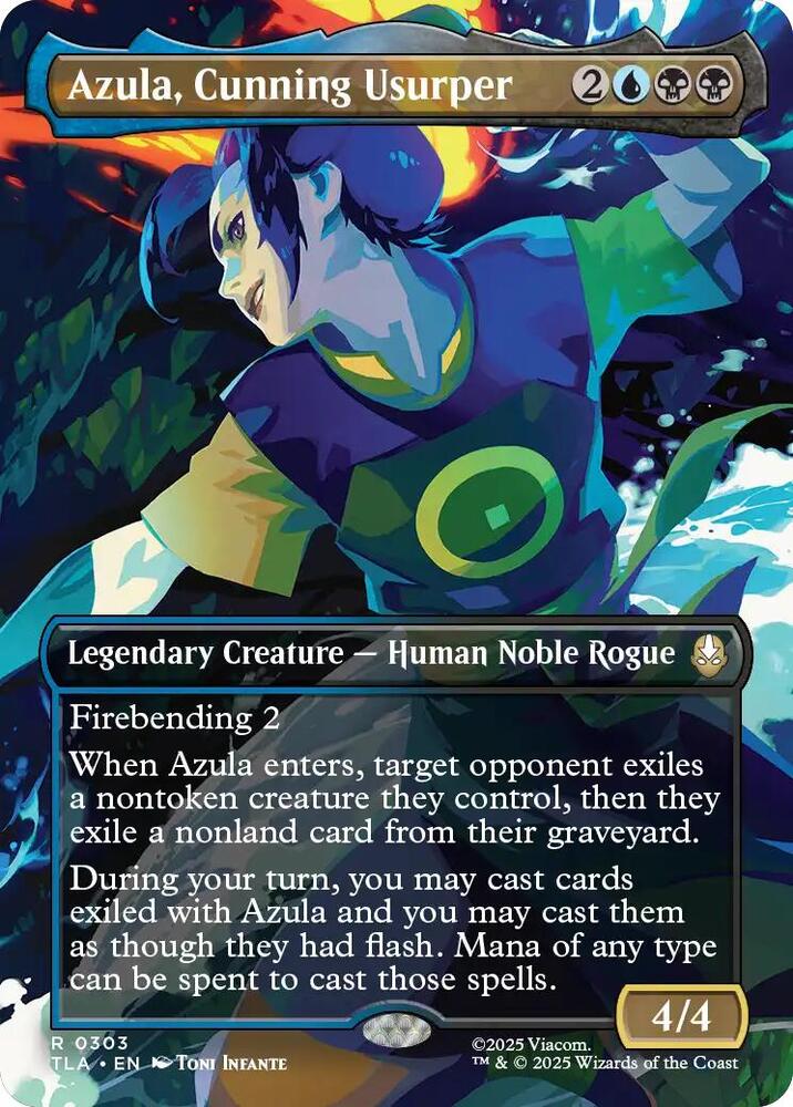 Azula, Cunning Usurper (Borderless) - Avatar: The Last Airbender (TLA) NM