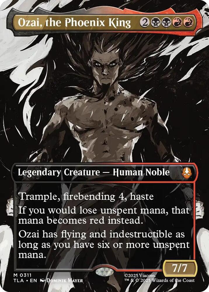 Ozai, the Phoenix King (0311) (Borderless) - Avatar: The Last Airbender (TLA) NM *FOIL*