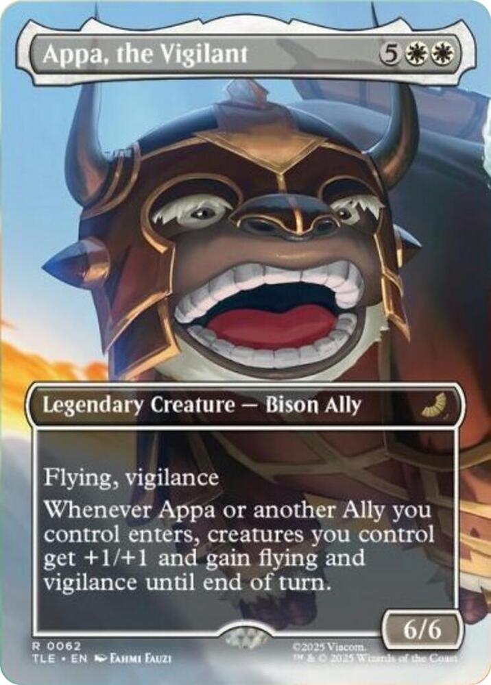 Appa, the Vigilant (Borderless) - Avatar: The Last Airbender: Eternal-Legal (TLE) NM *FOIL*