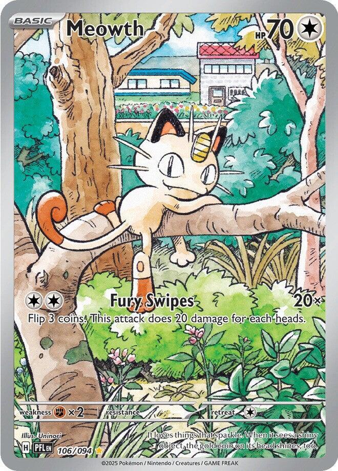 Meowth - ME02: Phantasmal Flames (PFL) NM *FOIL*