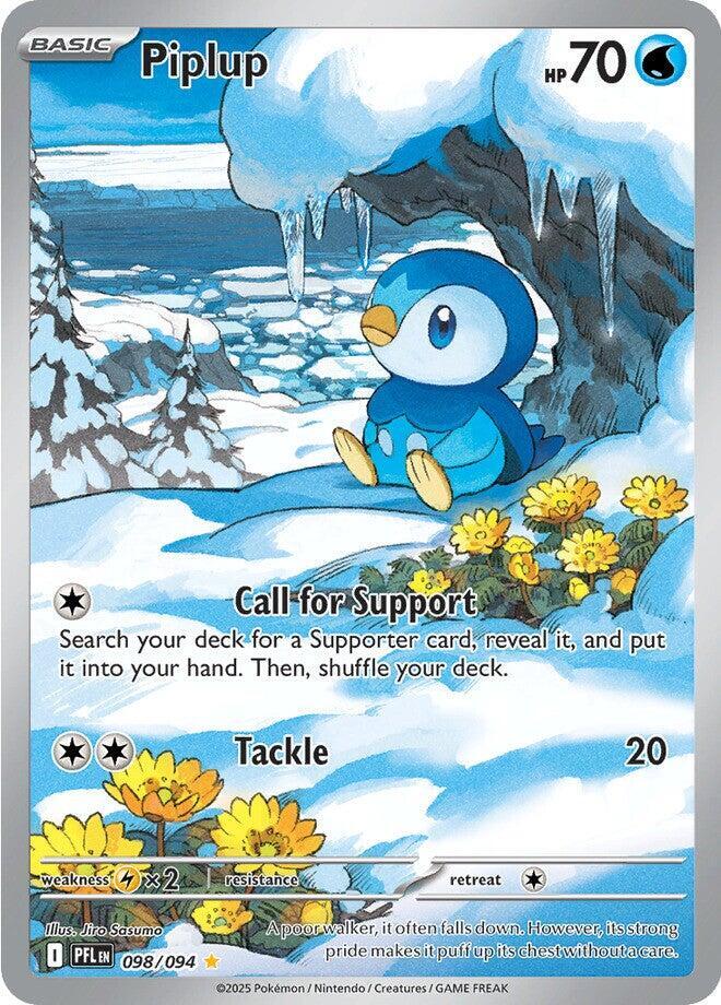 Piplup - 098/094 - ME02: Phantasmal Flames (PFL) NM *FOIL*