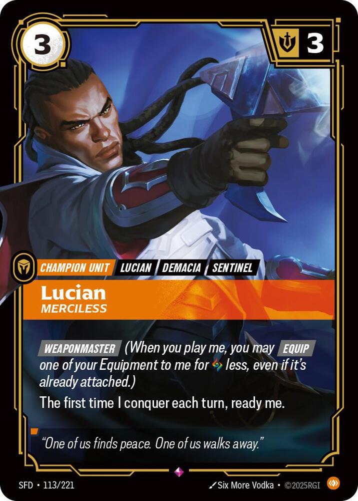 Lucian - Merciless - Spiritforged (SFD) NM *FOIL*