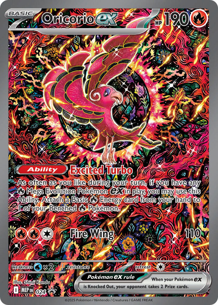 Oricorio ex - 024 - ME: Mega Evolution Promo (MEP) NM *FOIL*