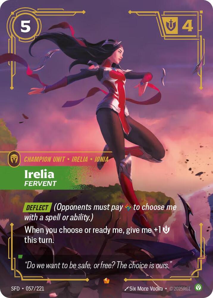 Irelia - Fervent - Spiritforged (SFD) NM *FOIL*