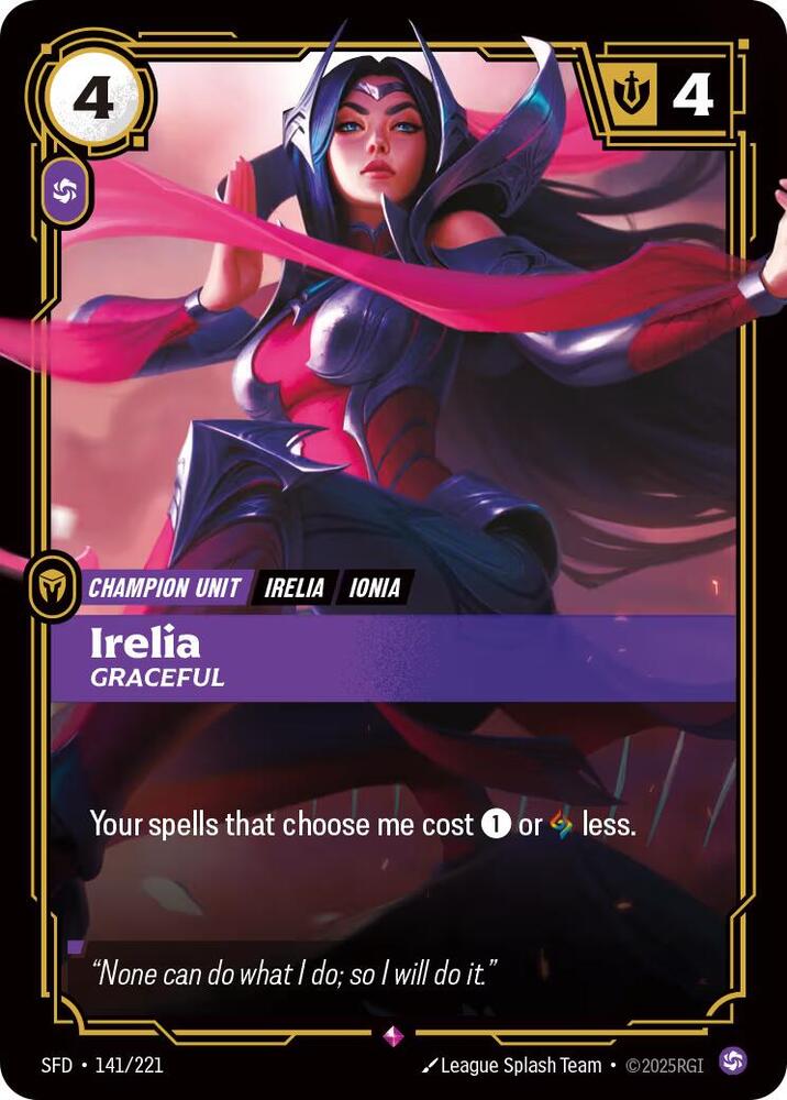 Irelia - Graceful - Spiritforged (SFD) NM *FOIL*