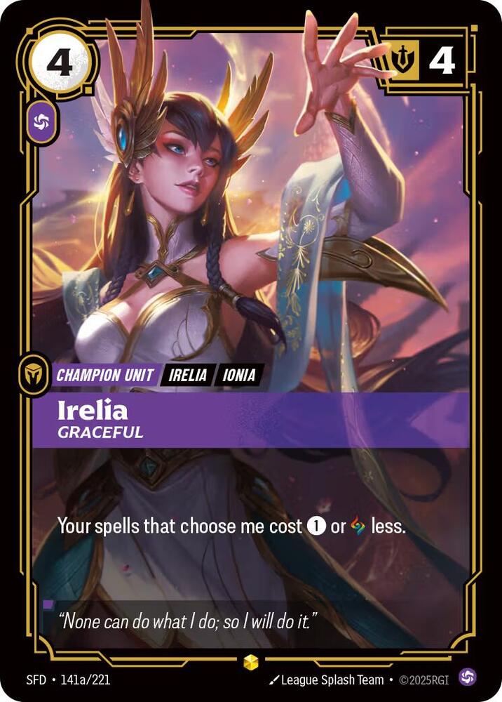 Irelia - Graceful (Alternate Art) - Spiritforged (SFD) NM *FOIL*