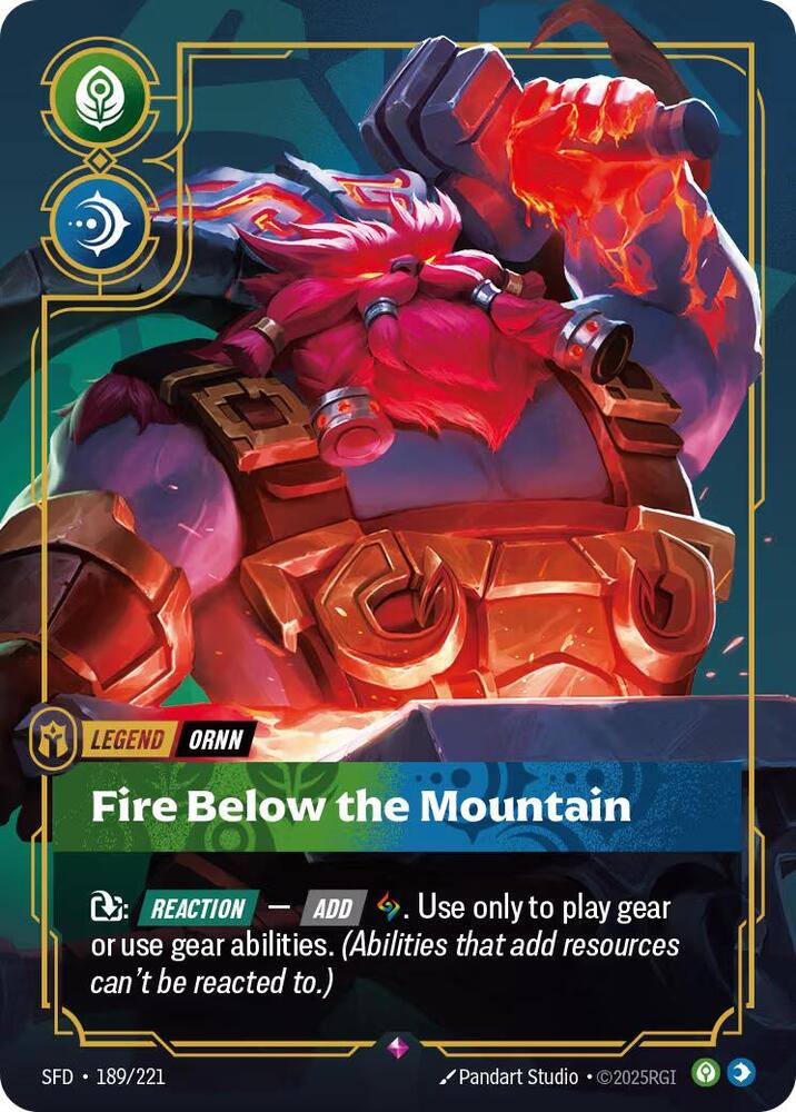 Ornn - Fire Below the Mountain - Spiritforged (SFD) NM *FOIL*