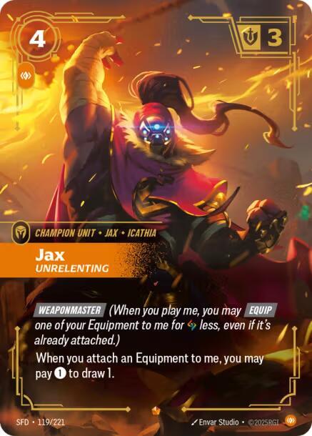 Jax - Unrelenting - Spiritforged (SFD) NM *FOIL*