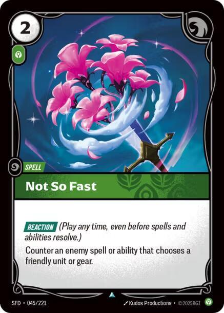 Not So Fast - Spiritforged (SFD) NM *FOIL*