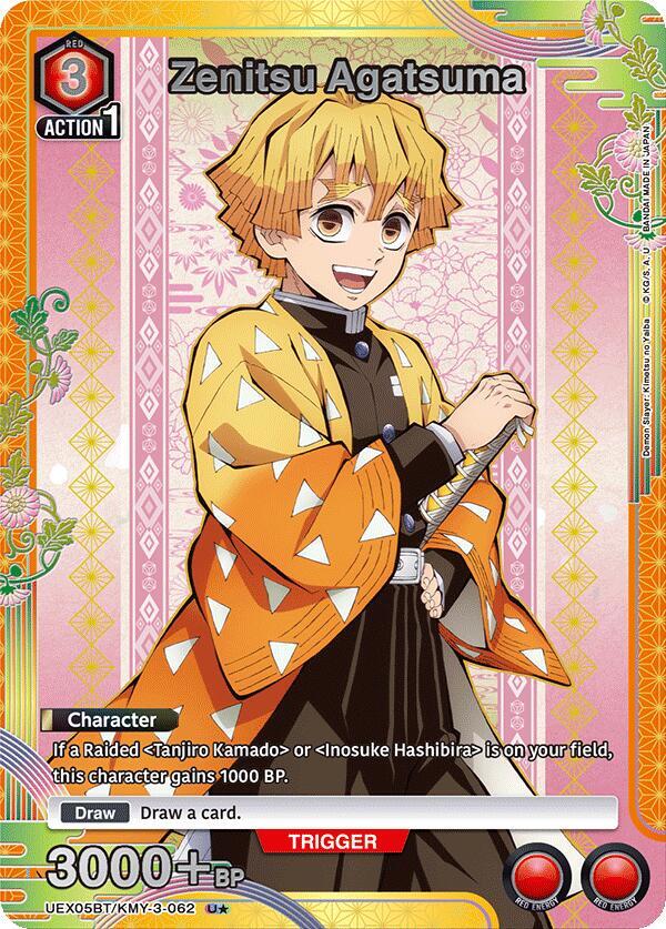 Zenitsu Agatsuma (U*) - UEX05BT: Demon Slayer: Kimetsu no Yaiba Vol.2 (UEX05BT) NM *FOIL*