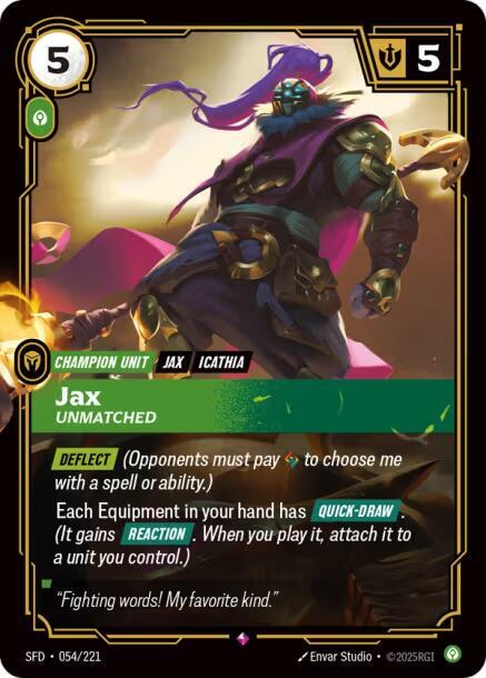Jax - Unmatched - Spiritforged (SFD) NM *FOIL*