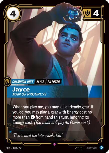 Jayce - Man of Progress - Spiritforged (SFD) NM *FOIL*