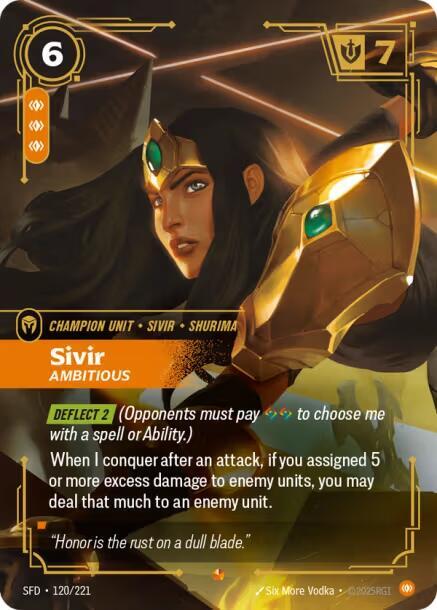 Sivir - Ambitious - Spiritforged (SFD) NM *FOIL*