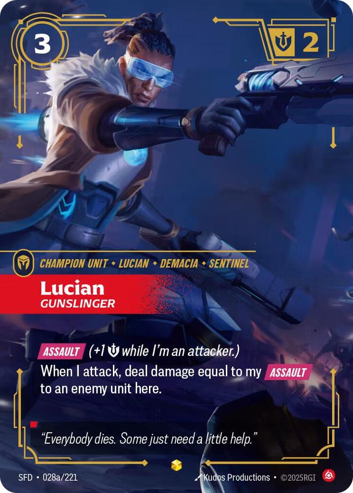 Lucian - Gunslinger (Alternate Art) - Spiritforged (SFD) NM *FOIL*