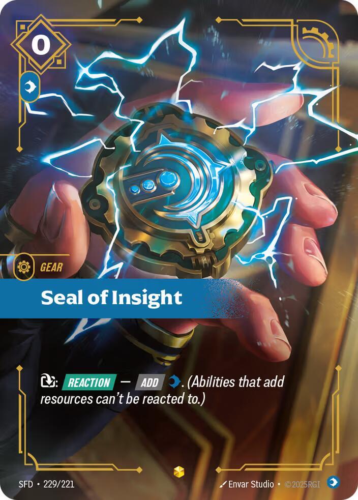Seal of Insight (Overnumbered) - Spiritforged (SFD) NM *FOIL*