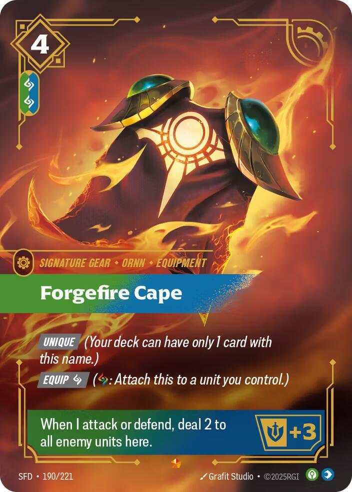 Forgefire Cape - Spiritforged (SFD) NM *FOIL*