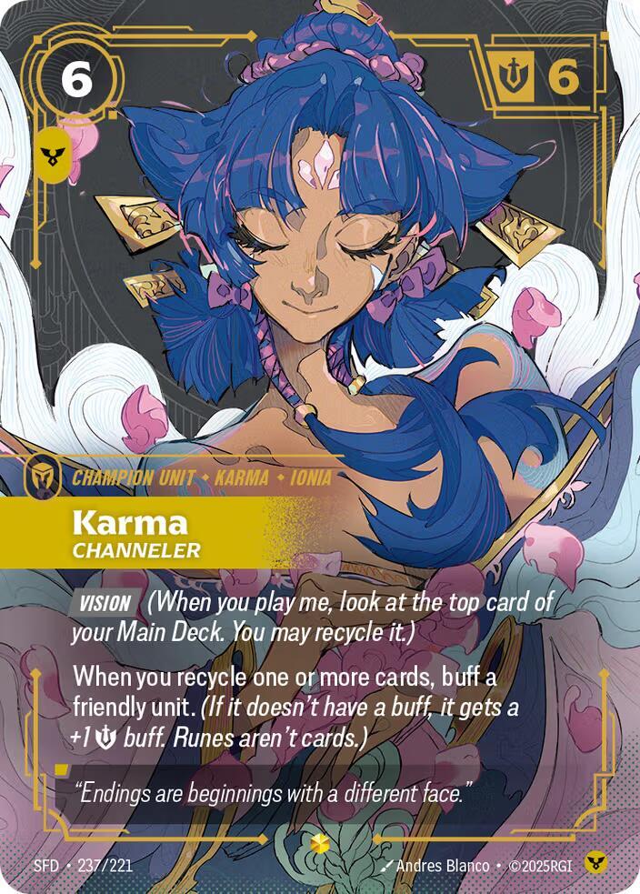 Karma - Channeler (Overnumbered) - Spiritforged (SFD) NM *FOIL*