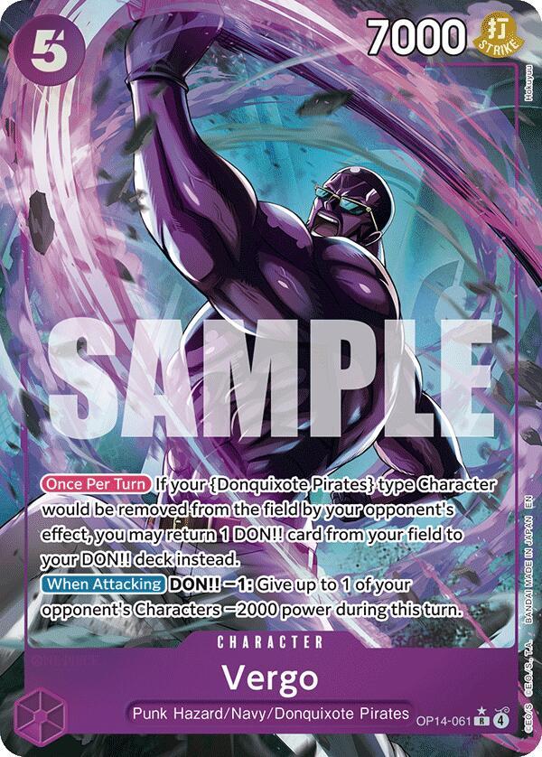 Vergo (Alternate Art) - The Azure Sea's Seven (OP14) NM *FOIL*